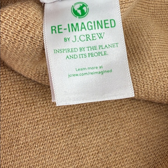 J.Crew Giselle Women’s Camel Cardigan Sweater Size M Merino Wool Cotton Blend - Picture 12 of 12